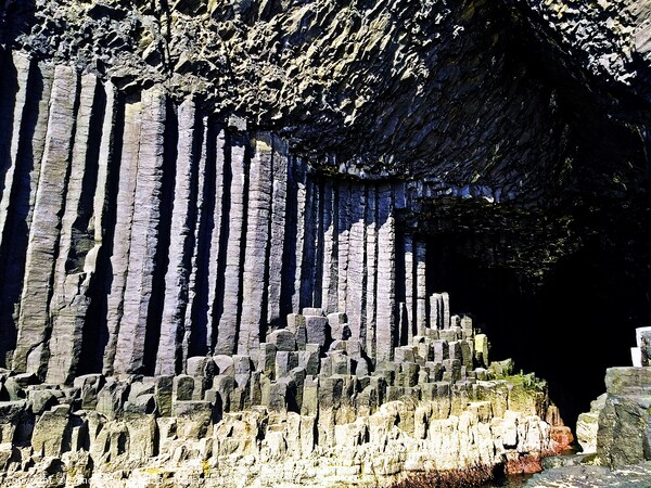 Enchanting Echoes of Fingal's Cave Picture Board by Sandy Young