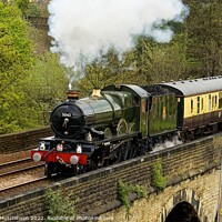 Buy canvas prints of Majestic steam engine powers through West Yorkshir by Rodney Hutchinson