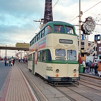 Buy canvas prints of Blackpool tram 702 by Rodney Hutchinson