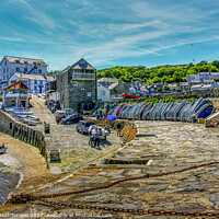 Buy canvas prints of New Quay harbour Wales by Rodney Hutchinson