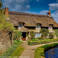 Buy canvas prints of Charming Thatched Cottage in North Yorkshire by Rodney Hutchinson
