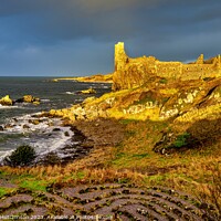 Buy canvas prints of Majestic Ruins of Dunure Castle by Rodney Hutchinson