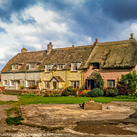 Buy canvas prints of Cottages at Porlock Weir by Rodney Hutchinson