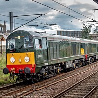 Buy canvas prints of A pair of Class 20 Diesel Locomotives on a special train by Rodney Hutchinson