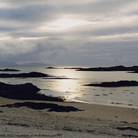 Buy canvas prints of Sunset silver tones West Coast of Scotland by Joyce Hird