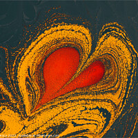 Buy canvas prints of Ebru marbling effect surface pattern design for print by Turgay Koca