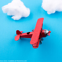 Buy canvas prints of Toy airplane in sky  by Turgay Koca