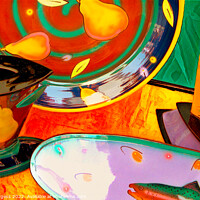 Buy canvas prints of Plates Still Life by jeff burgess