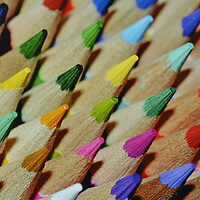 Buy canvas prints of Coloured pencils  by Stuart Jenner