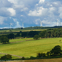 Buy canvas prints of Wind Turbines on the Skyline of a Rural Landscape. by Steve Gill