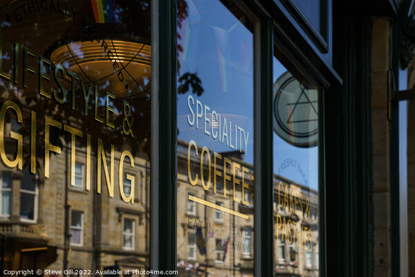 Speciality Coffee Shop Window Reflections. Picture Board by Steve Gill