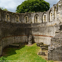 Buy canvas prints of Multangular Tower Roman Fortress remains in York.  by Steve Gill