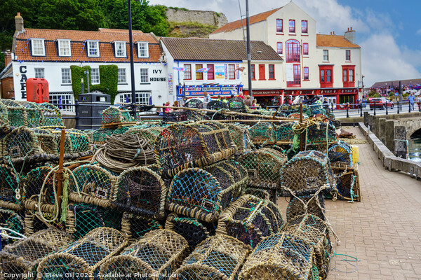 Scarborough Lobster Pots.  Picture Board by Steve Gill