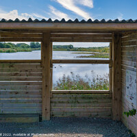 Buy canvas prints of Wooden Bird Hide at Ripon Nature Reserve. by Steve Gill