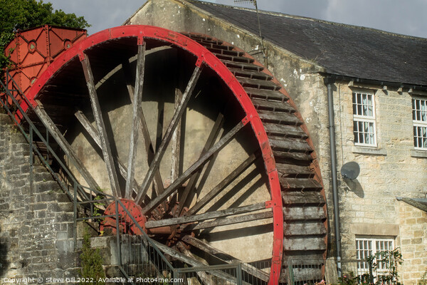 Foster Beck Water Mill  With it's Original Wooden Water Wheel. Picture Board by Steve Gill