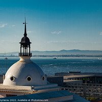Buy canvas prints of Rooftop dome over Lisbon by Vassos Kyriacou