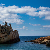 Buy canvas prints of Trawler run aground in Cyprus by Vassos Kyriacou