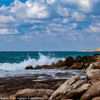 Buy canvas prints of Coastline of Paphos Cyprus by Vassos Kyriacou