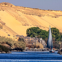 Buy canvas prints of Felucca on the Nile in Egypt by Vassos Kyriacou