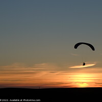 Buy canvas prints of Sunset Paraglider by David Hill