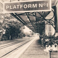 Buy canvas prints of Gympie Heritage Railway Station, Platform One Queensland Australia by Julie Gresty