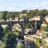 Buy canvas prints of River Nidd Bridge, Knaresborough, Yorkshire  by Julie Gresty