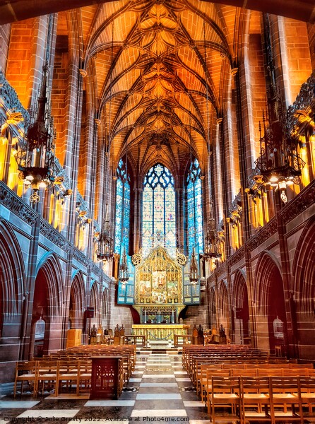The Lady Chapel Liverpool Cathedral Merseyside Picture Board by Julie Gresty