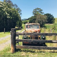 Buy canvas prints of Old Rusty Abandoned Vintage FJ Holden Farm Ute by Julie Gresty