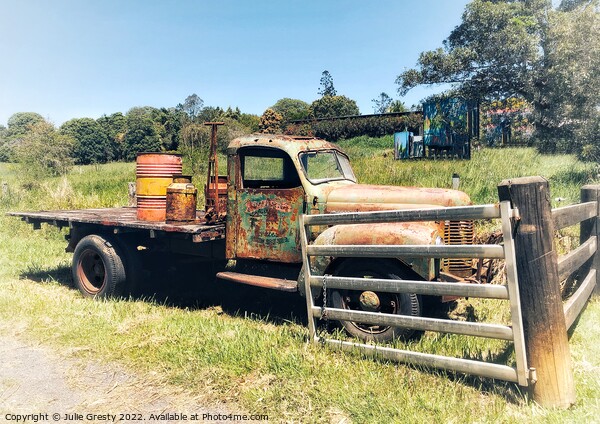 Old Rusty Abandoned Vintage FJ Holden Farm Ute Picture Board by Julie Gresty