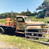 Buy canvas prints of Old Rusty Abandoned Vintage FJ Holden Farm Ute by Julie Gresty