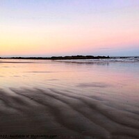 Buy canvas prints of Rainbow Sunset at Low Tide by Julie Gresty