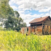 Buy canvas prints of Old Rusty Barn by Julie Gresty