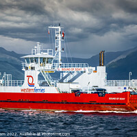 Buy canvas prints of Bold Sound of Soay Ferry by RJW Images