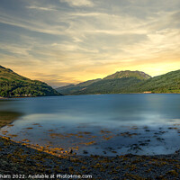 Buy canvas prints of Majestic Sunset over Arrochar Loch Long by RJW Images