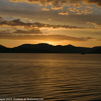 Buy canvas prints of Golden Sunset over Argyll by RJW Images