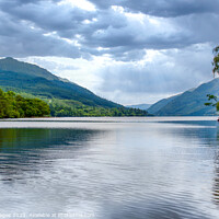 Buy canvas prints of Serene Reflections on Loch Eck by RJW Images