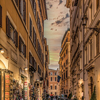Buy canvas prints of Via De Crociferi Rome by RJW Images