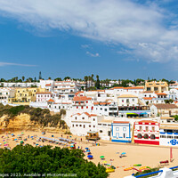 Buy canvas prints of O'Bote Carvoeiro Beach by RJW Images