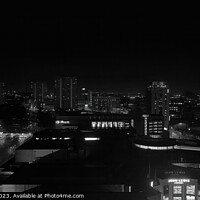 Buy canvas prints of Glasgow night time skyline by RJW Images