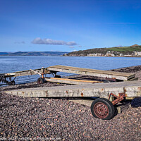 Buy canvas prints of Largs Roll-In Jetty by RJW Images