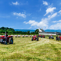 Buy canvas prints of Vintage Tractors in the Scottish Landscape by RJW Images
