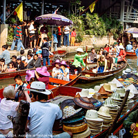 Buy canvas prints of Floating Market Thailand by RJW Images