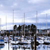 Buy canvas prints of Inverkip Marina Approaching Dusk by RJW Images