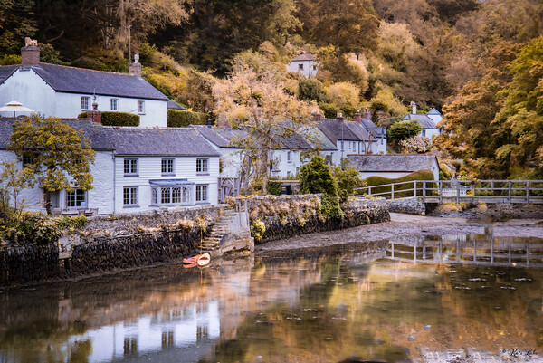 Helford Bridge Reflections Picture Board by Kate Lake