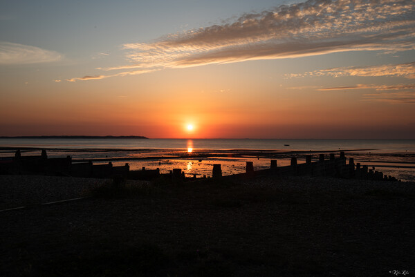 Whitstable Beach Sunset Picture Board by Kate Lake