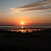 Buy canvas prints of Whitstable Beach Sunset by Kate Lake