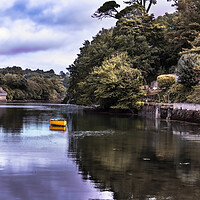 Buy canvas prints of Yellow Boat @ Helford by Kate Lake