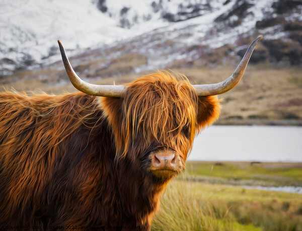 Highland Cow Picture Board by Don  Lumsden 