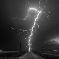 Buy canvas prints of Oklahoma Bolt in Monochrome by Graham Moore