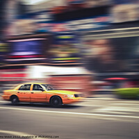 Buy canvas prints of Taxi cab motion in NYC by Simo Wave